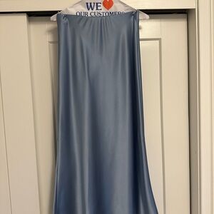 Zara Shimmering Blue Midi Skirt